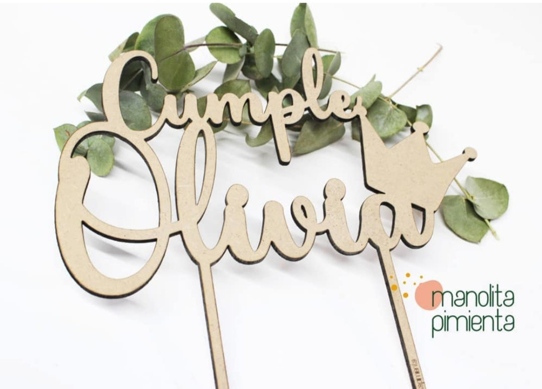 Topper cumple corona