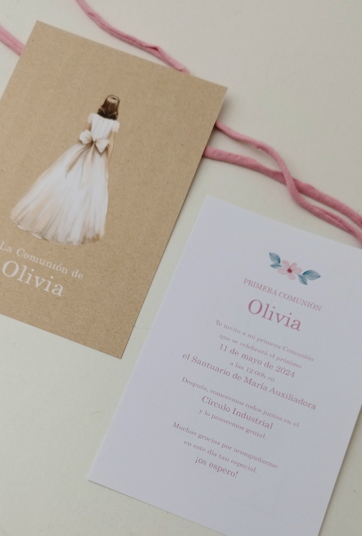 Invitación comunión Olivia