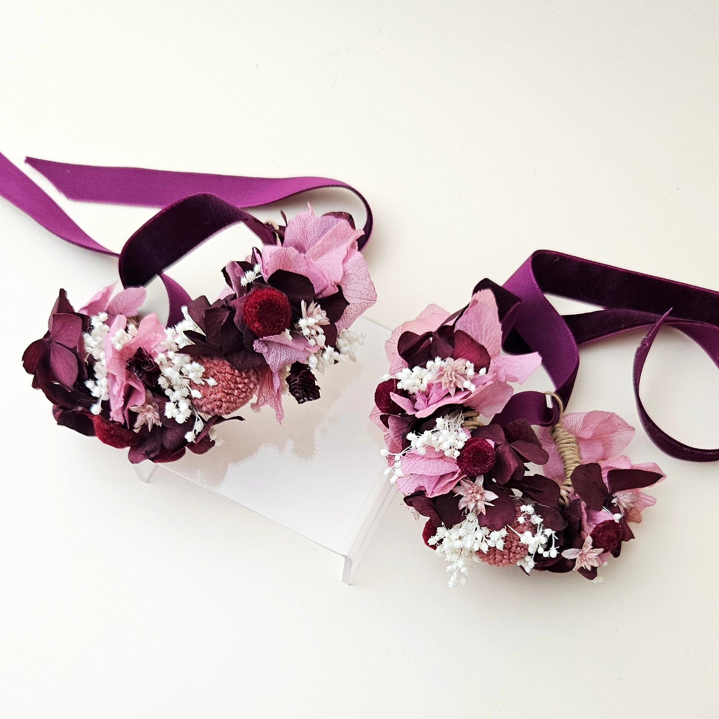 Pulseras flor preservada